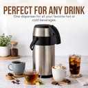 Coffee Carafe Insulated 102 OZ / 3L Stainless Steel Hot Beverage Dispenser, Airpot Coffee Dispenser with Pump, Thermal Coffee Carafe for Hot Liquids, Coffee Carafes for Keeping Hot Drink Dispenser