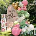 Baby in Bloom Sign, Brown Felt Letter Baby Shower Sign Baby in Bloom Party Decor Backdrop for Boy or Girl Baby Shower Gender Reveal 1st Birthday - Brown