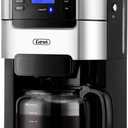 Gevi 10-Cup Drip Coffee Maker with Built-in Grinder, Programmable Brew Coffee Machine with Timer, Reusable Filter, 1.5L Water Tank, Coffee Pot, Warming Plate Burr Grinder Combo (12.3"D x 8.4"W x 16.9"H)