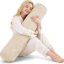 YZ HOME Round Body Pillow, Long Pillow for Bed, 39x8 Inch
Long Bolster Pillow with Shredded Memory Foam, Firm Support for Side Sleepers, Removable Washable Cover, Beige