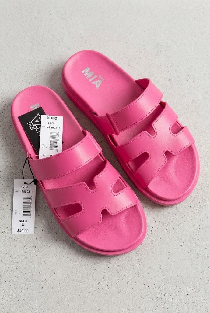 MIA Women's Flip Flops Pink Size 8