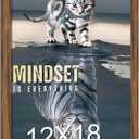 Natural 12x18 Frame Rustic Brown, 18 x12 Picture Frame, 12 by 18in Canvas Poster Frame, Large Gallery Concert Portrait Landscape Photo Wall Frame, Anniversary/Wedding/Birthday/Thank you/Christmas Gift