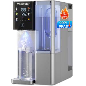 CT910GH Reverse Osmosis Water Filter Countertop, 3s Instant Hot RO Water Filtration System, 7-Stage Water Dispenser Removable Pitcher, NSF/ANSI 372,42,58, Reduce TDS PFAS, No Installation