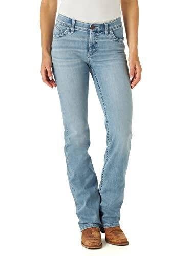 Wrangler Willow Mid Rise Performance Waist Boot Cut Ultimate Riding Jean, Light Wash, 9-32