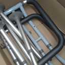 Toilet Safety Rails, Adjustable Toilet Frame for Elderly, Seniors, Handicap & Disabled, Foldable Handicap Toilet Handles Fit Any Toilets (Gray)