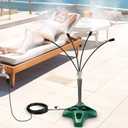 Standing Misters for Outside Patio, Upgraded 26.2FT(8M) Portable Standing Misting Cooling System Water Mist Playing Outdoor Garden Watering Stand Spray Mister Cooler for Tanning Pool BBQ Party