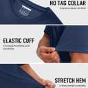 MAGCOMSEN 2 Pack Men's Short Sleeve Dry Fit Athletic Shirts UPF 50+ Running Gym Workout Tops Moisture Wicking Cooling Shirts (S)