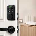 Front Door Lock Set, WiFi Keyless Entry Door Lock Deadbolt with Handle Set, Lever Handle, Same Key