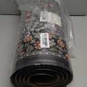 Collive Kitchen Mats for Floor 2PCS, Cushioned Anti Fatigue Mat Non Slip Waterproof Kitchens Sink Rug, Vintage Spring Floral Rugs Comfort Standing Mat for Laundry, Desk, Bar, Office, Black (17.3"x47"+17.3"x29")