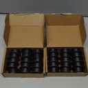 15 Pack 1.5 Inch Desk Cable Hole Cover Grommet - Plastic Wire Cord, Black