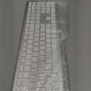 TECKNET Bluetooth Keyboard Rechargeable, 4-Device Free Switching (2.4G+BT), Ultra-Slim Full Size Wireless Keyboard, Quiet Typing, for PC/Laptop/Smart TV/Phone, Adjustable Stand, 12 Multimedia Keys (White)