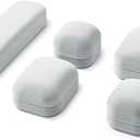 Premium Velvet Ring Box Jewelry Gift Box Small Rings Holder for Birthday, Proposal, Engagement,Wedding, Valentine's Day (Grey)