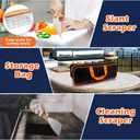 Griddle Accessories Kit, Joyfair 18Pcs Flat Top Grill Accessories for Blackstone, Stainless Steel Hibachi Griddle Tool Set with Spatula, Basting Cover Burger Press for Outdoor BBQ (Wooden Handles)