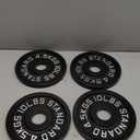 Cast Iron 2-Inch Olympic Weight Plates Set for Strength Training, Barbell Free Weight Plate Set for Weightlifting in Home Gym, Multiple Sizes From 2.5LB to 40LB