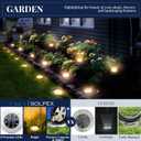 SOLPEX Solar Ground Lights, 12 Pack Solar Lights Outdoor Waterproof, 8 LED Solar Powered Landscape Lighting for Garden Yard Patio Driveway Pathway Walkway (Warm White)