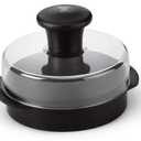 Weber Original Burger Press, Black – Creates Perfect Flat 1/4 lb & 1/2 lb Patties with Built‑in Dimple, Detachable Handle & Nylon Grip