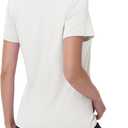 MAGCOMSEN Women's Workout Tops UPF 80+ Short Sleeve Moisture Wicking Shirt (White, M)
