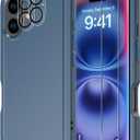 Diverbox for iPhone 16 Plus Case [Shockproof] [Dropproof] [Tempered Glass Screen Protector + Camera Protectors] Heavy Duty Protection Phone Case Cover for Apple iPhone 16 Plus (Blue)