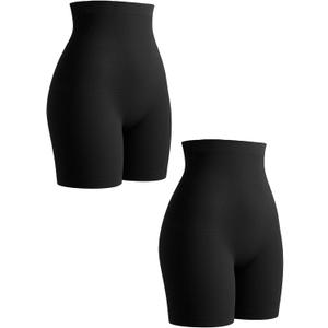 SHAPERMINT Shapewear for Women - High-Waisted Shapewear Tummy Control Shorts, Thigh Slimmer, Underwear for Women (3X-Large, Black 2 Pack)