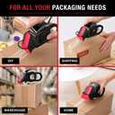 Clear Packing Tape with Dispenser (2 Rolls) - Professional Grade for Boxes - Packaging, Shipping with Refillable Dispenser, Fits Standard Bulk Up to 2" Wide