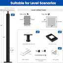 Muzata Black Cable Railing Post 36 Inch 36"x2"x2" Level Drilled Surface Mount T304 Stainless Steel Cable Railing System Kit Indoor Outdoor with Paper User Guide PS01 BH4S