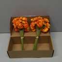 Ling's Moment Ranunculus Artificial Flower, Faux Silk Mini Ranunculus Flowers for DIY Bouquet, Bulk Fake Wedding Filler Flowers for Centerpieces Arrangements Bridal Shower Decorations, Citrus Orange