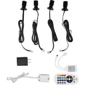 RGB Small Spotlight Complete Set,Dimmable,Color-Changeable,Each 1.5W,DC5V Powered (4)