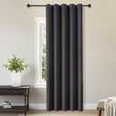 ChrisDowa Blackout Curtains 70 inches Wide for Bedroom - Extra Wide Grommet Thermal Insulated Room Darkening Curtains for Living Room (1 Panel, Dark Grey, 70 x 84 Inch)
