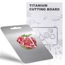 100% Titanium Cutting Board for Kitchen - Dishwasher Safe Chopping Boards with Handle, Reversible Charcuterie Board for Home Counter Outdoor Camping Housewarming Gifts for Women (16 x 11.1)