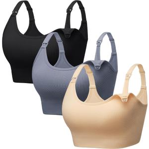 Angelhood Non-Padded Minimizer Nursing Bras for Breastfeeding Support Maternity Sports T-Shirt Bras Wireless Sleep Bralettesm XL