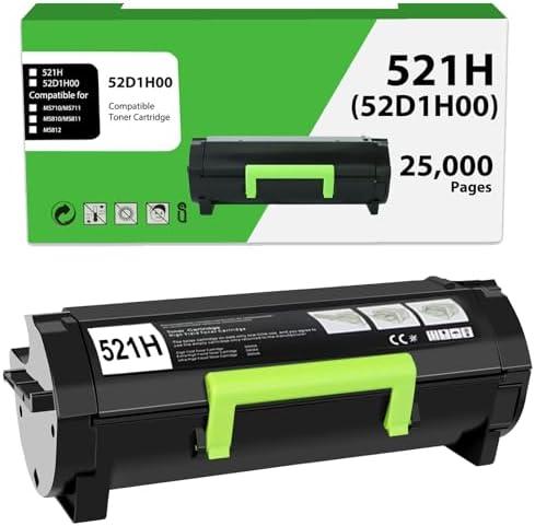 2 Pcs 21H 52D1H00 Toner Cartridge Compatible for Lexmark MS810 Toner 521H 52D1H00 for MS810n MS810dn MS810de MS811 MS811n MS811dn MS811dtn MS812 MS812dn MS812de MS710 MS710n MS711 MS711dn Printer