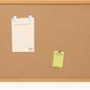 Cork Board Bulletin Board 18" x 24", Wood Framed Corkboards for Wall Decor, Hanging Office Message Board, Large Wall Mounted Notice Pin Board with 15 Push Pins for School, Home & Office