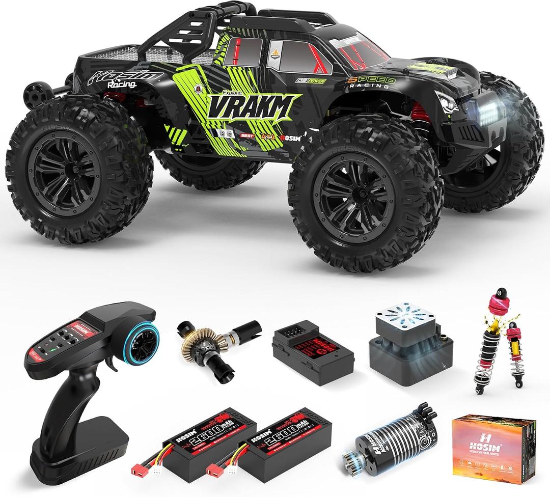 Hosim 1/10 Fast Brushless RC Cars for Adults & Boys 68+ KM/H 4WD RC Truck