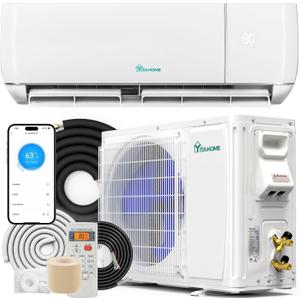 YITAHOME 12000 BTU Mini Split AC/Heating System, Ductless Mini Split Air Conditioner Heat Pump,115V 20 SEER2 Energy Efficient Inverter AC Unit,Wifi Enabled Compatible with Alexa for Apartment, Garage