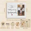 Godparents Proposal Gifts 4x6 Picture Frame, Godparent Gifts for Baptism from Godchild, Will You Be My Godparents Picture Photo Frames for Desk Tabletop Wall Decoration