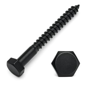 1/2 x 3-1/2 Black Lag Bolts, 10 PCs Heavy Duty Dacromet-Coated 304 Stainless Wood Lag Screws, Hex Head for Outdoor Framing Construction