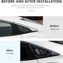 Rear Side Window Louvers Compatible for Honda Civic Sedan Accessories 2021 2020 2019 2018 2017 2016 Sport Style Air Vent Scoop Cover (Gloosy Black)