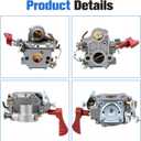 PP338PT Carburetor Compatible with Poulan Pro PP338PT PP133 PP333 PP033 String Trimmer Replace 545189502 545008042 Zama C1M-W44