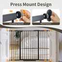 Extra Wide Dog Gate for Doorways Hallways 71.2"-76.7", 30 in Tall Baby Gates with Door No Drill, Auto Close Child Safety Gate for Pet Kid Doggie Cat Proof, Large Long Dog Barrier Indoor House, Black