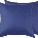 MIULEE Pack of 2 Decorative Outdoor Waterproof Pillow Covers Square Garden Cushion Sham Throw Pillowcase Shell for Spring Patio Tent Couch 22x22 Inch Navy Blue