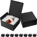 Mcfleet Black Gift Boxes with Lids 10x10x5 Inches 10 Pack Groomsmen Proposal Cardboard Gift Box for Presents, Christmas, Wedding, Graduation, Holiday, Birthday Craft Present Packaging
