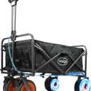 Electric Folding Utility Wagon Cart 4x2 Portable for Shopping Sports Camping Gardening Fishing