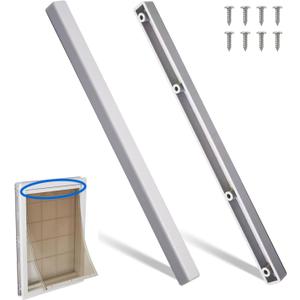 2pcs Plastic Replacement Bracket Compatible with Extra-Large Ideal Pet Products Designer Series Plastic Pet Door 10.5" x 15" Flap, Easy Installation with Screws