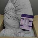 Pharmedoc Pregnancy Pillows, U-Shape Full Body Pillow -Removable Cover Jumbo Size - Gray - Pregnancy Pillows for Sleeping - Body Pillows for Adults, Maternity Pillow and Pregnancy Must Haves