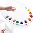 Geetery Large Paint Palette 24 x 17 Inch Acrylic Clear Painting Palette with Thumb Hole Non-Stick Art Pallet for Watercolor Oil Painting