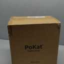 PoKat 20.5'' Bedside Table Lamp for Bedroom Nightstand - Farmhouse Lamp for Living Room, Black Night Stand Light Lamp with Round Linen Shade, Vintage Bedroom Lamp, Suitable for Small Place