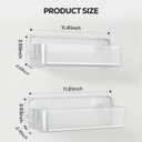 Nieifi Adhesive Wall Shelf, Shower Shelves, Shower Organizer for Bathroom Organization (A-Clear, 2 pieces)