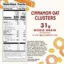 Cascadian Farm Organic Cinnamon Oat Clusters Cereal, Made with Whole Grain, Non-GMO, 15 oz (EXP 01/05/26)