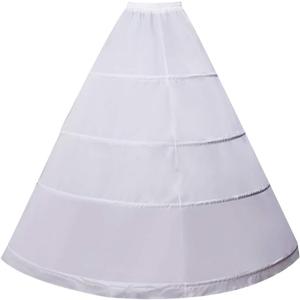 YULUOSHA Women Crinoline Petticoat 4 Hoop A-line Skirt Slips Floor Length Underskirt for Wedding Ball Gown Bridal Dress (waist:62-100cm) YULUOSHA Women Crinoline Petticoat 4 Hoop A-line Skirt Slips Floor Length Underskirt for Wedding Ball Gown Bridal Dress (waist:62-100cm)
