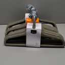 SONGMICS Velvet Hangers 50 Pack, Non-Slip Clothes Hangers, 17 x 8.3 Inches, Coat Hangers with Wide Shoulder Notches, Pants Bar, 360 Swivel Hook, Space-Saving, for Closet, Gray UCRF039G02